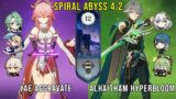 C0 Yae Aggravate and C0 Alhaitham Hyperbloom – Genshin Impact Abyss 4.2 – Floor 12 9 Stars