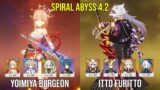 C0 Yoimiya Burgeon & C1 Itto Furitto – Spiral Abyss 4.2 – Genshin Impact