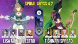 C3 Lisa Mono Electro & C4 Tighnari Spread | Genshin Impact | 4.2 – 4.3 Spiral Abyss