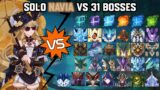 Solo C0 Navia vs 31 Bosses Without Food Buff | Genshin Impact
