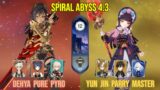 C0 Dehya Pure Pyro & C6 Yun Jin Parry Master | Floor 12 Genshin Impact | 4.3 Spiral Abyss Teams