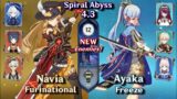 C0 Navia Furina National & C0 Ayaka Freeze | NEW Spiral Abyss 4.3 Floor 12 9 Star – Genshin Impact