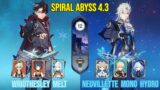 C0 Wriothesley Melt and C0 Neuvillette Mono Hydro | Floor 12 Genshin Impact | 4.3 Spiral Abyss