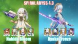 C2 Nahida Bloom & C0 Ayaka Furina Freeze | Spiral Abyss 4.3 | Genshin Impact