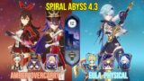 C3 Amber + Chevreuse Overcarry & C0 Eula Physical | Floor 12 Genshin Impact | 4.3 Spiral Abyss