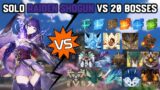 Solo F2P C0 Raiden Shogun vs 20 Bosses Without Food Buff | Genshin Impact