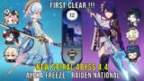 C0 Ayaka Freeze and C0 Raiden National – NEW Genshin Impact Abyss 4.4 – Floor 12 9 Stars