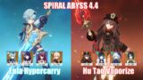 C0 Eula Hypercarry & C0 Hu Tao Xianyun Vaporize | Spiral Abyss 4.4 | Genshin Impact