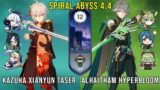 C0 Kazuha Xianyun Taser and C0 Alhaitham Hyperbloom – Genshin Impact Abyss 4.4 – Floor 12 9 Stars