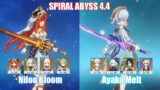 C0 Nilou Bloom & C0 Ayaka Xianyun Melt | Spiral Abyss 4.4 | Genshin Impact