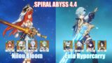 C0 Nilou Bloom & C0 Eula Xianyun Hypercarry | Spiral Abyss 4.4 | Genshin Impact