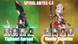 C0 Tighnari Spread & C6 Noelle Furina Vaporize | Spiral Abyss 4.4 | Genshin Impact