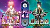 C0 Xianyun + Hu Tao Vaporize & C0 Yae Miko Aggravate – Spiral Abyss 4.4 – Genshin Impact