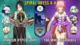 C0 Xianyun Hypercarry and C0 Yae Aggravate – Genshin Impact Abyss 4.4 – Floor 12 9 Stars