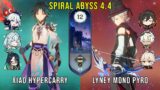 C0 Xiao Xianyun and C0 Lyney Mono Pyro – Genshin Impact Abyss 4.4 – Floor 12 9 Stars
