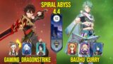 C6 Gaming Dragonstrike & C1 Baizhu Curry | 4.4 Spiral Abyss Floor 12 Genshin Impact