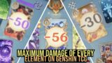 Max Damage of Each Element on Genshin TCG We Know So Far | Genshin TCG Showcase | Genshin Impact TCG