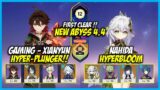 NEW ABYSS 4.4! C4 Gaming-Xianyun Vape & C0 Nahida Spiral Abyss Floor 12 – 9 Stars | Genshin Impact