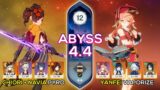 C0 Chiori + Navia Double Pyro & C6 Yanfei Vaporize | Spiral Abyss 4.4/4.5 | Genshin Impact