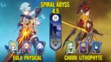 C0 Eula Physical & C0 Chiori Lithophyte | Genshin Impact Spiral Abyss Version 4.5