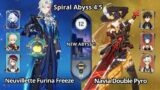C0 Neuvillette Furina Freeze & C0 Navia Double Pyro – NEW Spiral Abyss 4.5 Floor 12 Genshin Impact