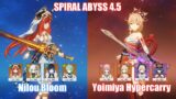 C0 Nilou Bloom & C0 Yoimiya Hypercarry | Spiral Abyss 4.5 | Genshin Impact