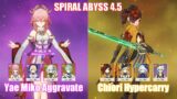 C0 Yae Miko Aggravate & C0 Chiori Hypercarry | Spiral Abyss 4.5 | Genshin Impact