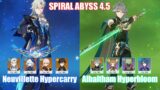 C1 Neuvillette Hypercarry & C0 Alhaitham Hyperbloom | Spiral Abyss 4.5 | Genshin Impact
