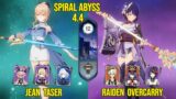 C3 Jean Taser & C1 Raiden Shogun Overcarry | Genshin Impact Spiral Abyss Version 4.4