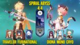 C6 Anemo Traveler Furinational & C6 Diona Mono Cryo | Genshin Impact Spiral Abyss Version 4.4