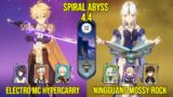 C6 Electro Traveler Hypercarry & C6 Ningguang Mossy Rock | Genshin Impact Spiral Abyss Version 4.4
