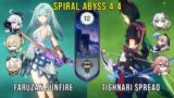 C6 Faruzan Sunfire and C1 Tighnari Spread – Genshin Impact Abyss 4.4 – Floor 12 9 Stars