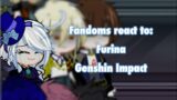 Fandoms react to Furina || gl2 || Genshin Impact || Furina ||