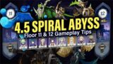 How to BEAT 4.5 SPIRAL ABYSS Floor 11 & 12: Guide & Tips w/ 4-Star Teams! | Genshin Impact 4.5