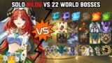 Solo C0 Nilou vs 22 World Bosses Without Food Buff | Genshin Impact