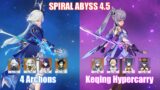 4 Archons & C5 Keqing Hypercarry | Spiral Abyss 4.5 | Genshin Impact