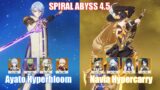 C0 Ayato Hyperbloom & C0 Navia Hypercarry | Spiral Abyss 4.5 | Genshin Impact