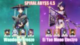 C0 Wanderer Freeze & C0 Raiden Mono Electro | Spiral Abyss 4.5 | Genshin Impact