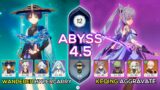 C0 Wanderer Hypercarry & C3 Keqing Aggravate | Spiral Abyss 4.5 | Genshin Impact