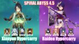 C0 Xianyun Hypercarry & C0 Raiden Hypercarry | Spiral Abyss 4.5 | Genshin Impact