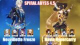 C1 Neuvillette Freeze & C0 Navia Hypercarry | Spiral Abyss 4.5 | Genshin Impact