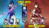 C6 Kaeya Permafreeze & C4 Amber Overcarry | Spiral Abyss Version 4.5 | Genshin Impact