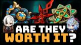 NEW 4.6 SCYTHE & ARTIFACTS! Are They Worth Using? – GENSHIN IMPACT