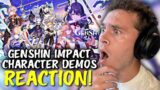 FIRST REACTION to All GENSHIN IMPACT Character Demos | Part 2!