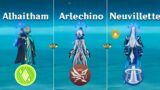 Arlechino vs Alhaitham vs Neuvillette !! Who is the Best DPS ?? [ Genshin Impact ]