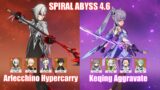 C0 Arlecchino Hypercarry & C5 Keqing Aggravate | Spiral Abyss 4.6 | Genshin Impact