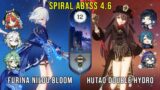 C0 Furina Nilou Bloom and C1 Hutao Double Hydro | Genshin Impact Abyss 4.6 Floor 12 9 Stars