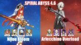 C0 Nilou Bloom & C0 Arlecchino Overload | Spiral Abyss 4.6 | Genshin Impact