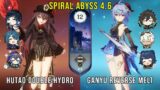 C1 Hutao Double Hydro and C0 Ganyu Reverse Melt | Genshin Impact Abyss 4.6 Floor 12 9 Stars