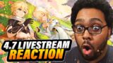 This Genshin Impact Update Is Absolute Cinema | 4.7 LIVESTREAM REACTION
